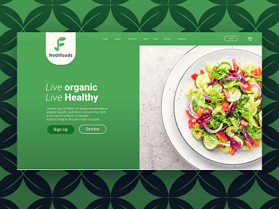 Freshfoods Website adobexd app design identity illustration interface layout ui ui design ux web web design