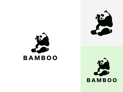Panda logo - Bamboo branding combinations design illustration logo logo animal minimal panda