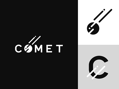 Space logo - Comet branding combinations design illustration logo minimal space space exploration