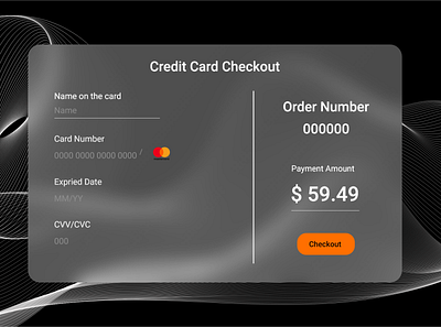 Credit Card Checkout - Dark Theme dailyui ui