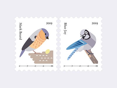 Bird stamps