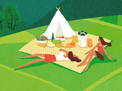 for a picnic illustration
