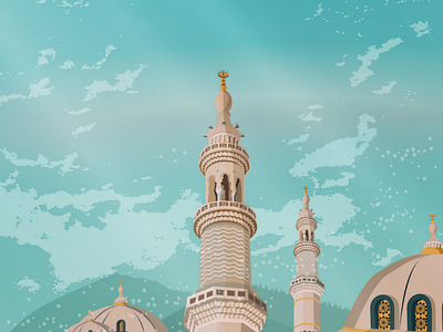The Mosque illustration design ux ui