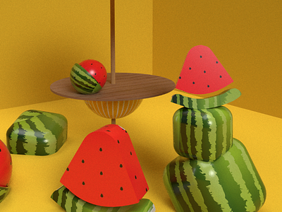 Summer c4d design illustration