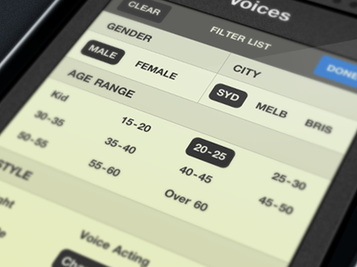 RMK Voices - iPhone App - Filter iphone rmk ui