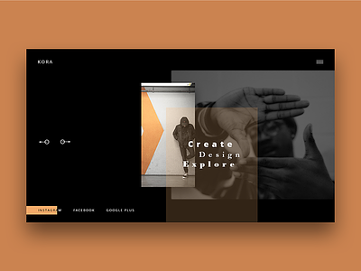Kora Portfolio Website Design beauty concept creation interaction interface minimal ui