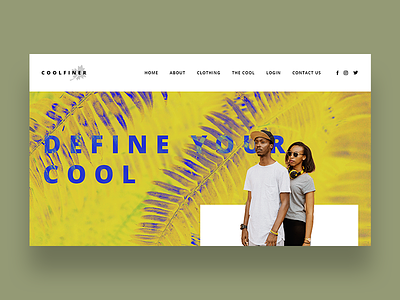 Coolfiner Website Concept beauty cool create define designer explore homepage mixed photo ui ux web