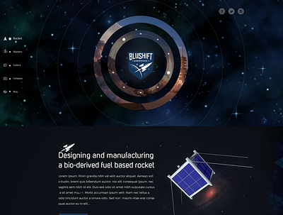 BluShift Aerospace Home Page ux