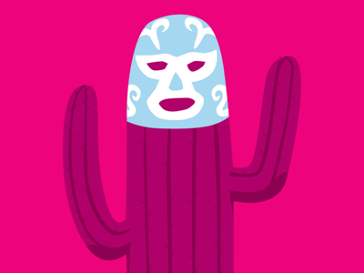 zenithsun cactus mexican pink poster sarah moloney wrestler