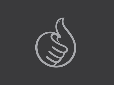 Hand Dove behance bird blackandwhite clever design designer dove dribbble graphic graphicdesign hand logo logo design logotype love lovecraft minimal salvinmathew vector website