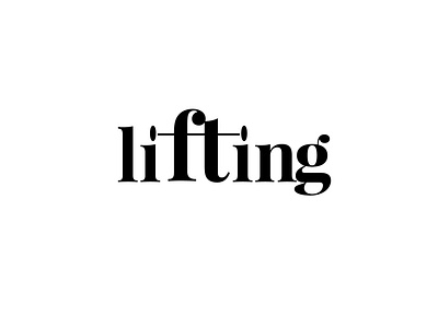 Lifting behance black design design app dribbble flat identity illustrator ios logo mark minimal salvinmathew text type typography ux vector web website
