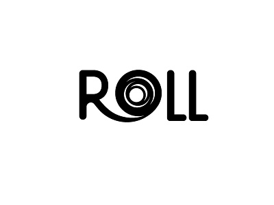 ROLL app behance black branding clever design design app dribbble icon identity illustration illustrator logo mark minimal salvinmathew text typography ui vector