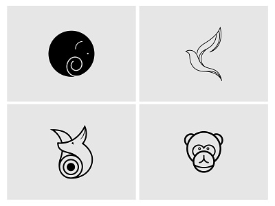 Logo animal behance black branding clever design design app dribbble flat icon identity logo mark minimal salvinmathew ui ux vector web website