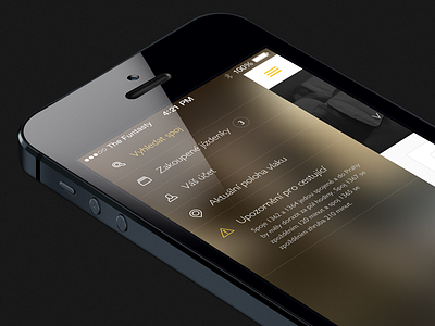 Menu WIP app dark design ios ios7 iphone mobile side menu the funtasty ui ux
