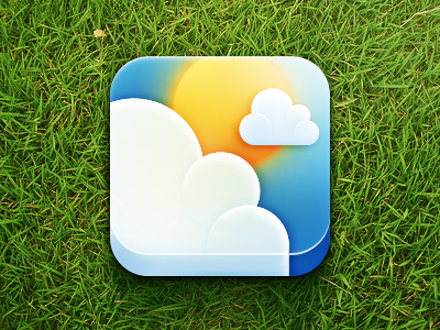 Weep icon app cloud design icon ios iphone mobile sky sun the funtasty weather weep