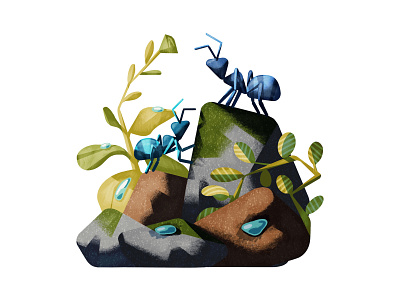 ant animal character illustration insect