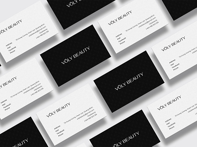 Card visit Volybeauty brandidentity branding branding agency design logo packaging packagingdesign type