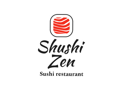 Shushi Zen - Thirty-Day Logo Challenge (Day 4) brandidentity branding flat logo logo japan logo restaurant logoshushi shushi typography