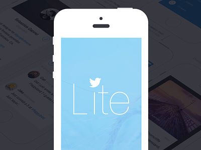 Twitter Lite Part.2 app blue buttons ios layer layout profile timeline twitter white wireframe