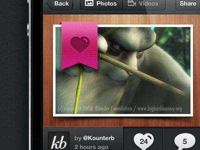 Bunny iPhone app app dark image ios iphone ui