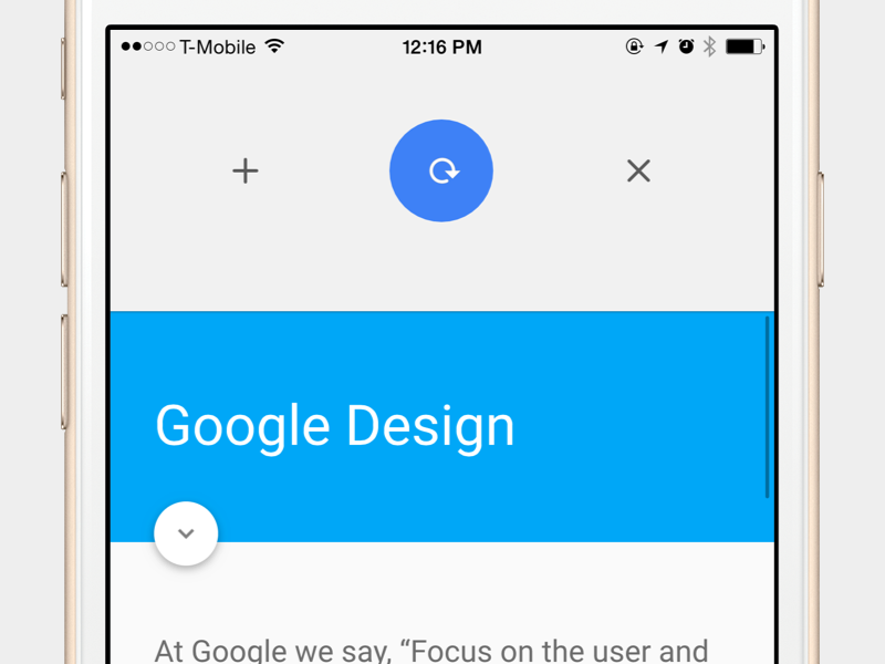 Chrome iOS Pull to reload by Sebastien Gabriel for Google on Dribbble