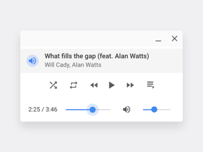 Chrome OS Audio Player desktop google material media music player ui ux