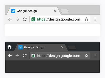 Chrome desktop Material Design