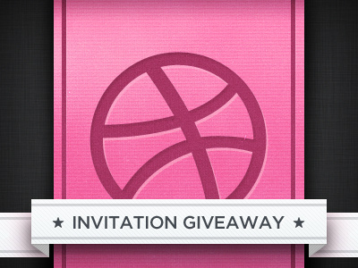 Dribbble Invite black dribbble dribbble invite invite pink texture win