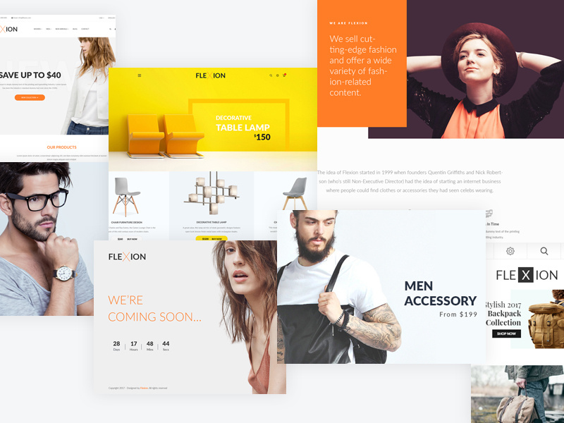 Flexion v2.0 - eCommerce & CMS PSD Templates by JayJay on Dribbble