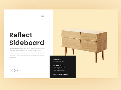 Product Detail (Concept) design ecommerce experience furniture interface product ui user ux