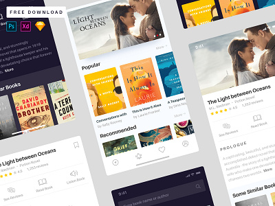 Free Download Book App Concept Project Home Detail Page By Jayjay On Dribbble
