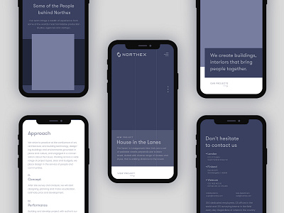 Northex Architecture & Construction Mobile [Wireframe]