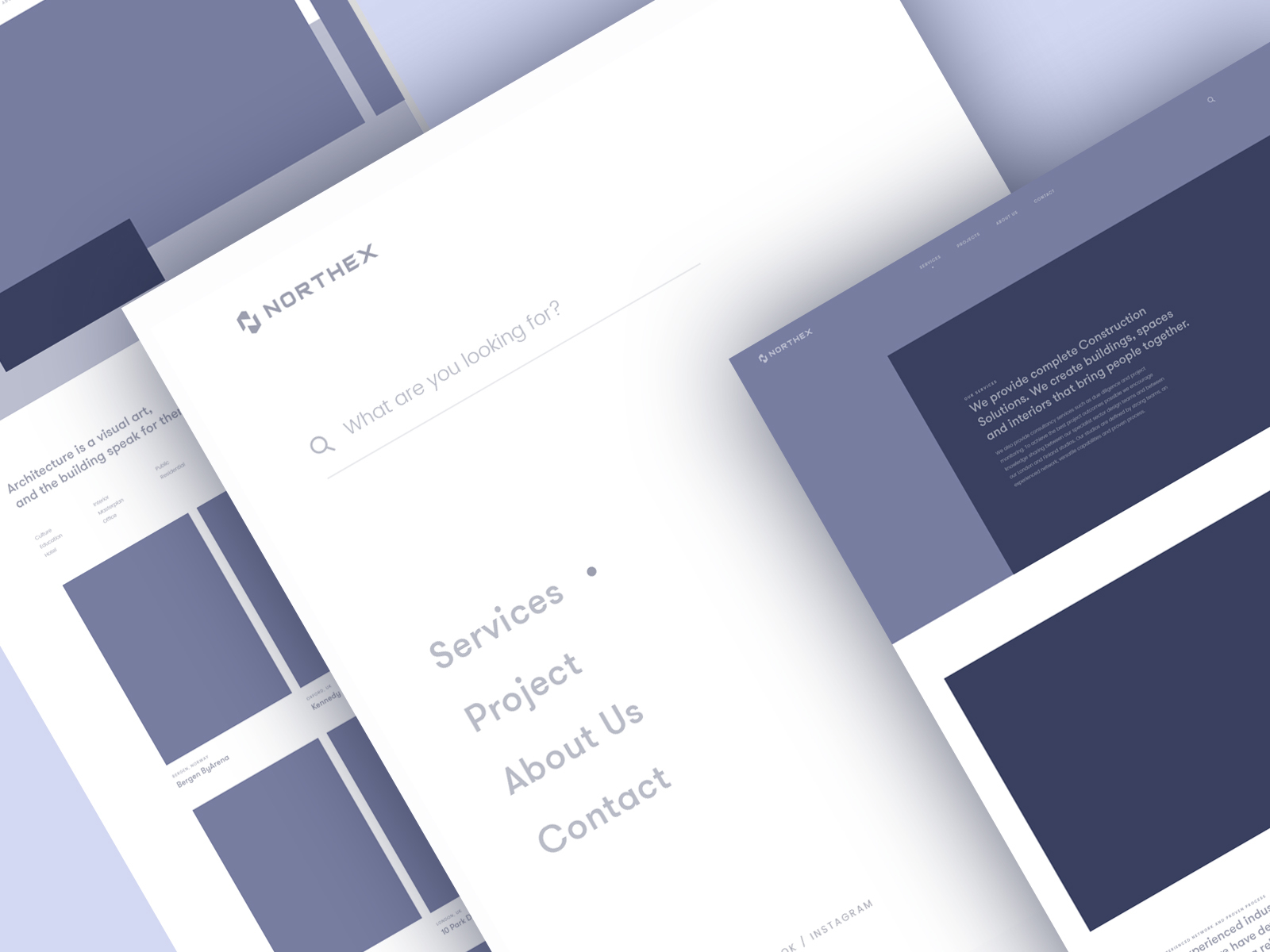 Northex Architecture Construction Website [Wireframe] by JayJay on Dribbble