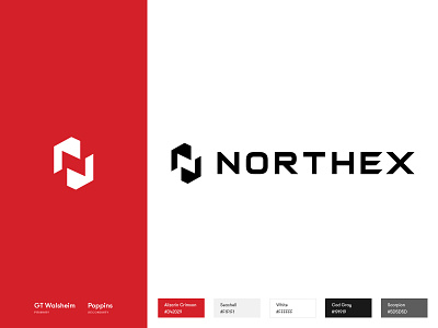 Logo Northex - Architecture Construction architects brand branding construction construction logo design icon identity logo typography vector