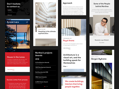 Northex Architecture Construction Mobile architechture architect black white black and red branding construction design logo mobile mobile app responsive responsive design typography ui ux