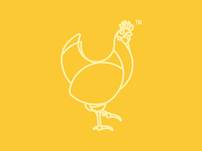 Chicken Icon chicken circle line logo