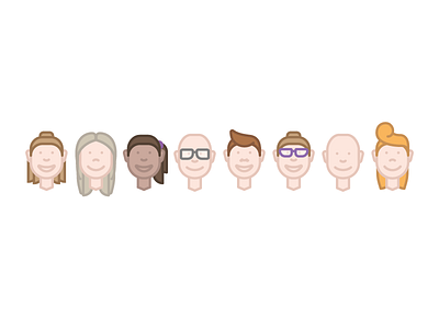 Office Chums character face headshot icon office people profile staff team