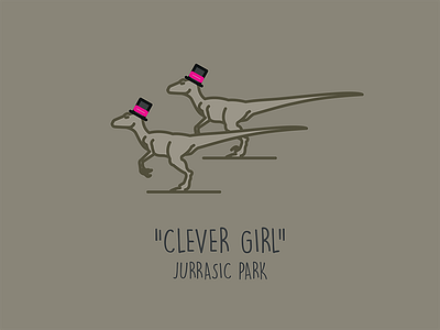 Clever Girl card dinosaur jurrasic park plan table velociraptor wedding