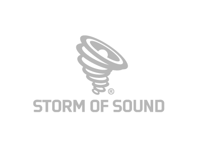 Storm of sound brand design draft gray identity logo logotype sound storm symbol typo typography vector