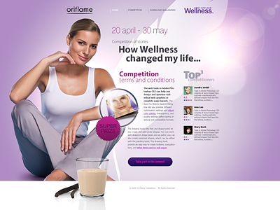 Wellness Oriflame cosmetics design dipixel oriflame taipandesign web web design website