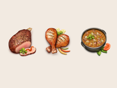 Few icons of food cook dipixel icon ipad iphone taipandesign