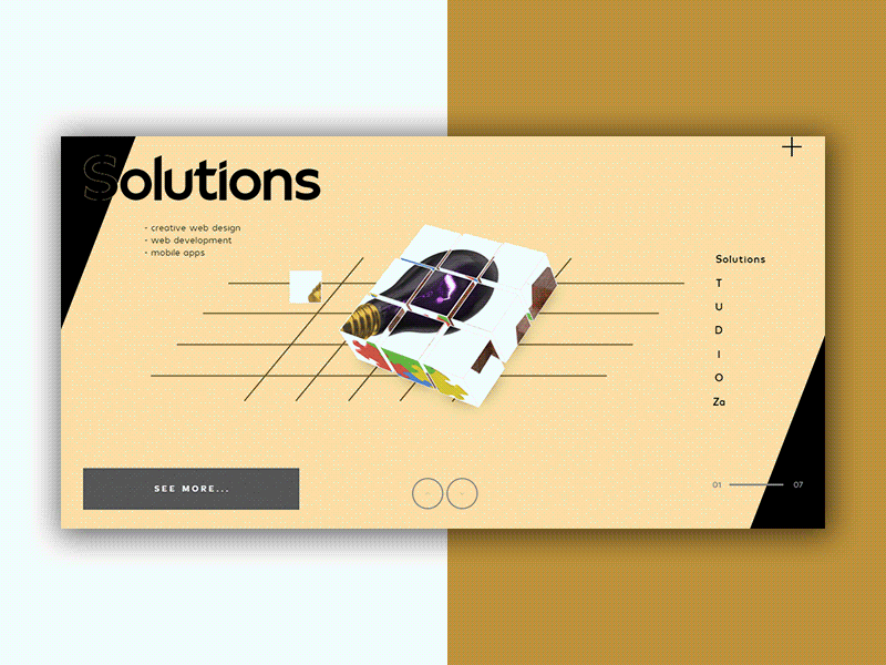 Za-studio - website redesign. adaptive animation design interaction design parallax ui ux web design