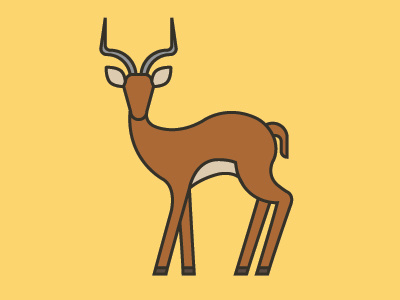 Buck body animals iconography icons illustration