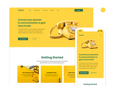 Landing Page branding clean design fresh green landingpage layout minimal modern typography ui uidesign uiux ux yellow