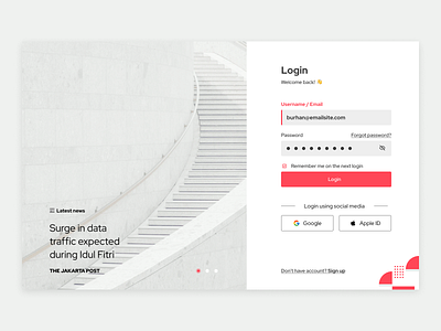 Daily UI Challenge 01 - Login Page clean daily ui design login page login screen minimal ui ux