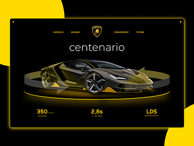 Lamborghini Centenario Landing Page