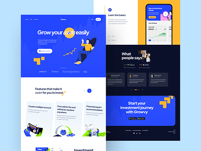 Growvy Investment App Landing Page