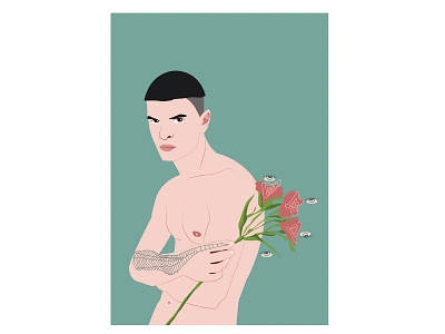 Body Esthetic artwork body body care bowl haircut boy character creation colors eyes face flowers haircut illustration nipple nude portait single art tattoo