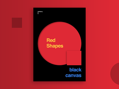 Red shapes on a black canvas_Layout exploration