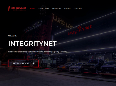 IntegrityNet Landing Page branding css3 html5 logo ui ui design